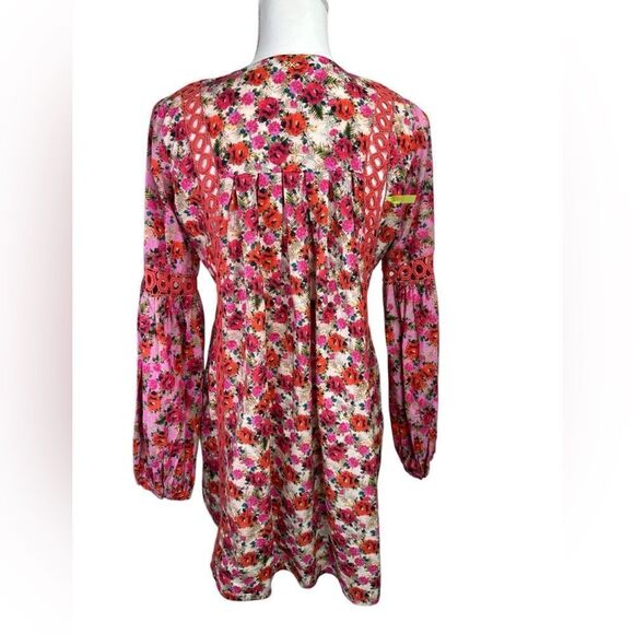 PQ Swim Leigh Tunic Desert Rose Size M/L Floral‎ Pink and Red Boho Dress - Picture 8 of 14